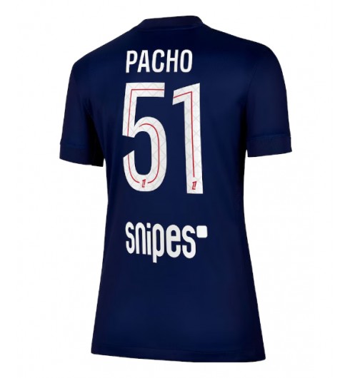 Paris Saint-Germain Willian Pacho #51 Domácí Dres pro Dámské 2025-26 Krátký Rukáv Paris Saint-Germain Willian Pacho #51 Domácí Dres pro Dámské 2025-26 Krátký Rukáv